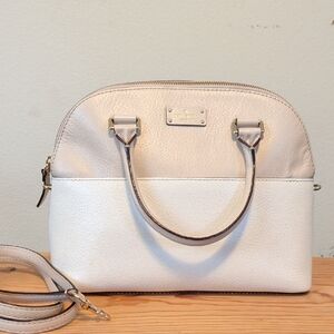 Kate Spade White and Cream Satchel